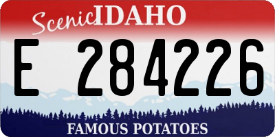 ID license plate E284226