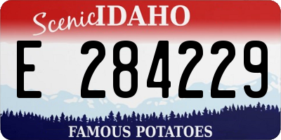 ID license plate E284229