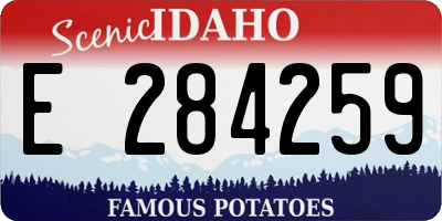 ID license plate E284259