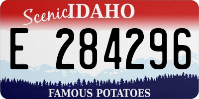 ID license plate E284296