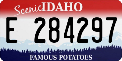ID license plate E284297