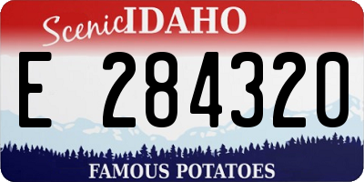 ID license plate E284320