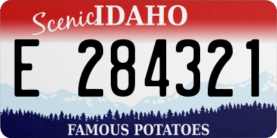 ID license plate E284321