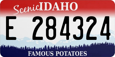 ID license plate E284324