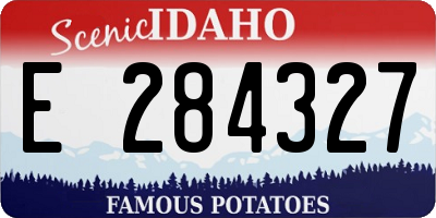 ID license plate E284327