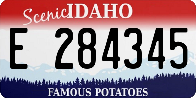 ID license plate E284345
