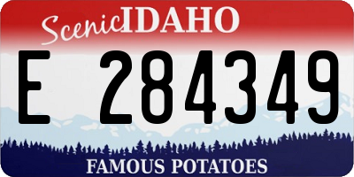 ID license plate E284349