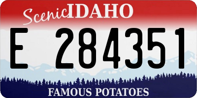 ID license plate E284351