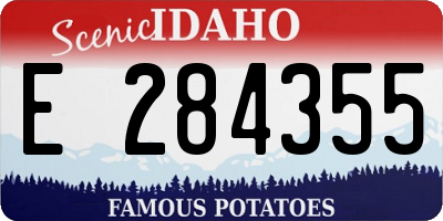 ID license plate E284355