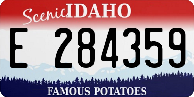 ID license plate E284359