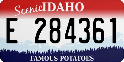 ID license plate E284361