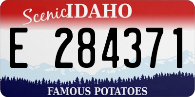 ID license plate E284371