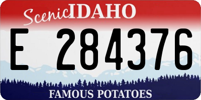 ID license plate E284376