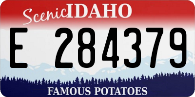 ID license plate E284379