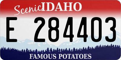 ID license plate E284403