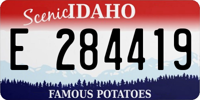 ID license plate E284419