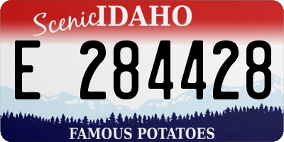 ID license plate E284428