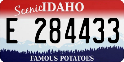 ID license plate E284433