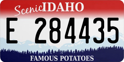 ID license plate E284435