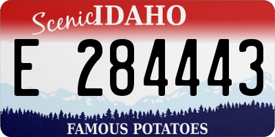 ID license plate E284443
