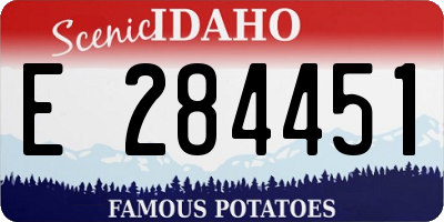 ID license plate E284451