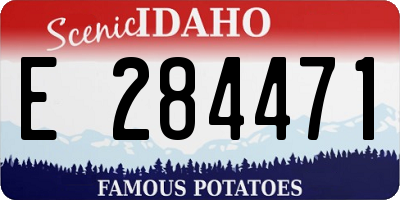 ID license plate E284471