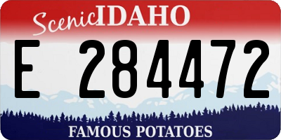 ID license plate E284472