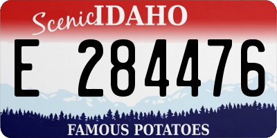 ID license plate E284476