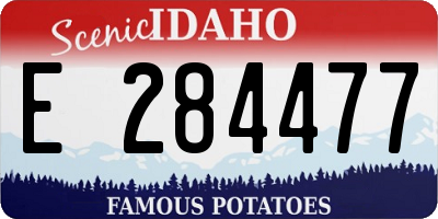 ID license plate E284477