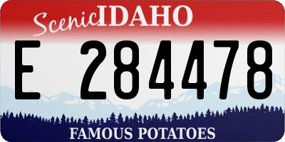 ID license plate E284478