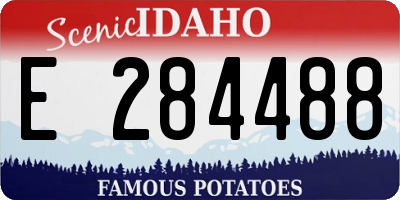 ID license plate E284488