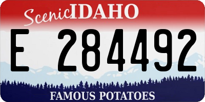 ID license plate E284492