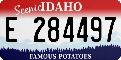 ID license plate E284497
