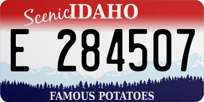 ID license plate E284507