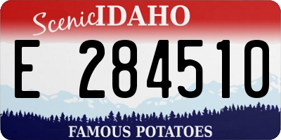 ID license plate E284510