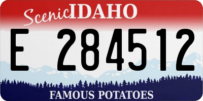 ID license plate E284512