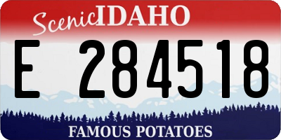 ID license plate E284518