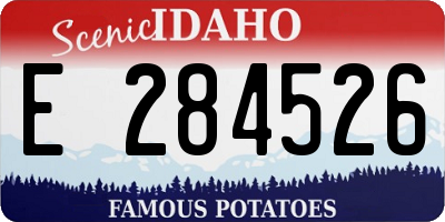 ID license plate E284526