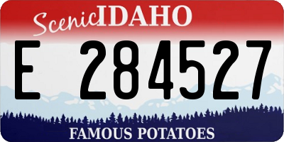 ID license plate E284527