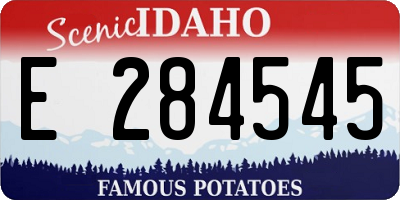 ID license plate E284545