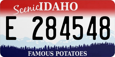 ID license plate E284548