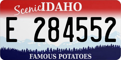 ID license plate E284552
