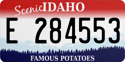 ID license plate E284553