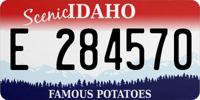 ID license plate E284570