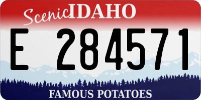 ID license plate E284571