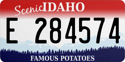 ID license plate E284574