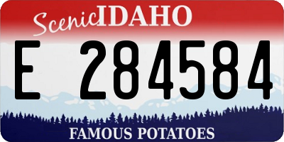 ID license plate E284584