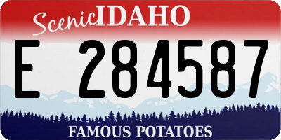 ID license plate E284587
