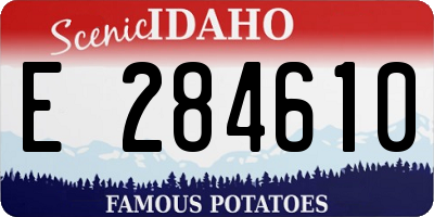 ID license plate E284610