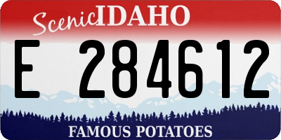 ID license plate E284612